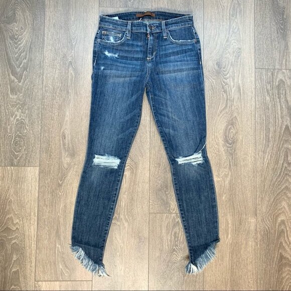 Joe’s Jeans Skinny Jeans Icon Aydin Distressed asymmetrical hem denim mid rise - Picture 5 of 16
